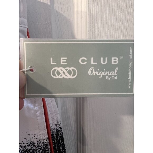 Le Club Original Snow Swim Board Trunks Shorts Snow White Black Mens Size XL - Picture 10 of 10